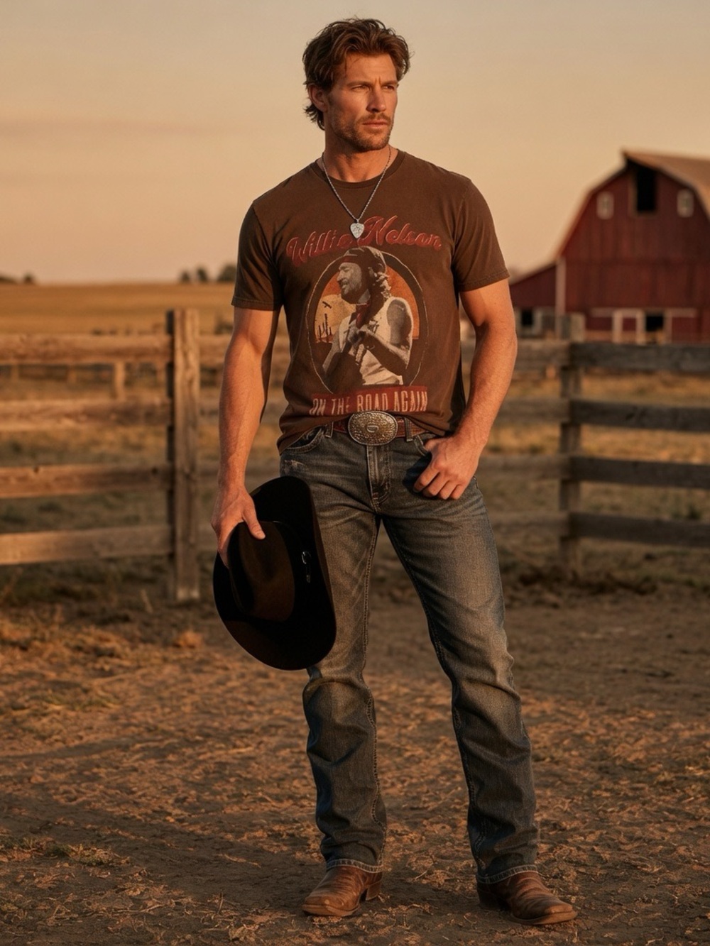 Willie Nelson Graphic Tee Short Sleeve